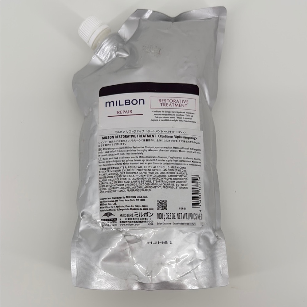 Milbon Repair Restorative Treatment - Silver Refill Pouch